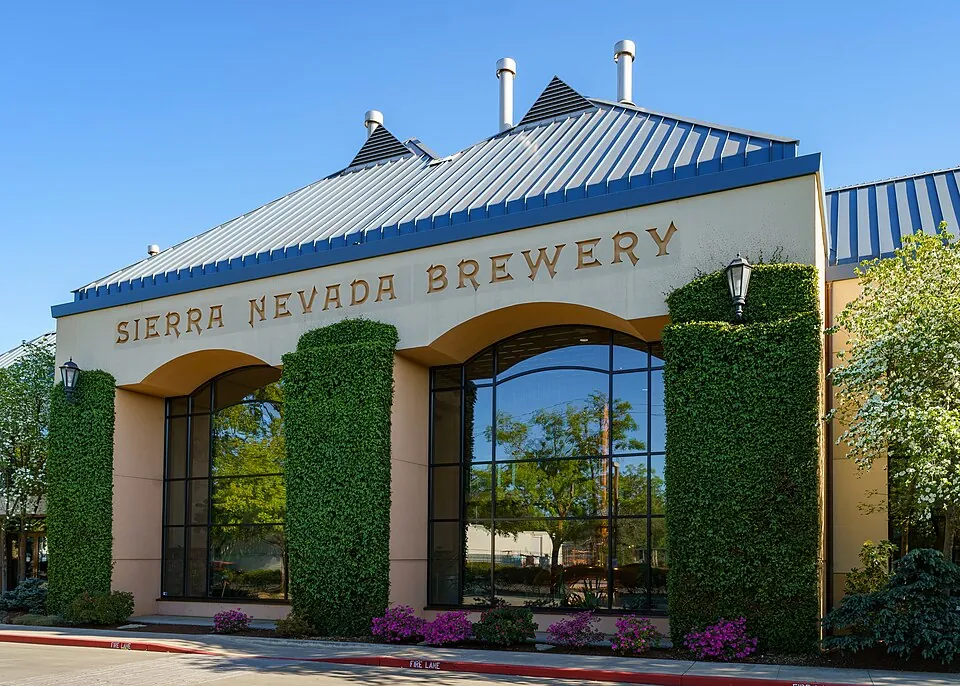 The Sierra Nevada brewery complex in Chico, California, photographed in 2021