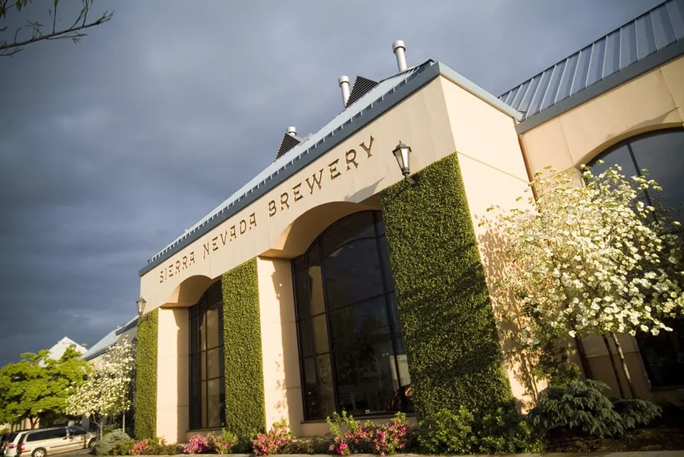Exterior of the Sierra Nevada Brewing Company brewery in Chico, California